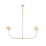 Load image into Gallery viewer, Foldray Scalloped Edge Leather-Style Linear Chandelier – Modern Dining Room Lighting