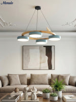 Load image into Gallery viewer, Modern Creative Colourful Circle Bird Chandelier