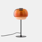 Charger l'image dans la visionneuse de galerie, Lampe de table Clinco en verre teinté, silhouette de champignon – Luminaire design polyvalent pour buffet ou table de chevet