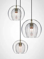 Load image into Gallery viewer, Modern Pleated Glass Pendant Light M39