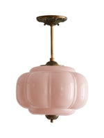 Load image into Gallery viewer, Eloise Scallop Vintage Milk Glass Semi-Flush Mount Pendant Light