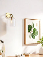 Load image into Gallery viewer, Hanton Minimal Cylinder Henry Wall Sconce - Morandi Glass and Metal Accent