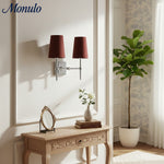 Load image into Gallery viewer, Rowan Elegant White-Linen Shade Wall Lamp – Retro Metal Wall Light for Bedroom & Hallway