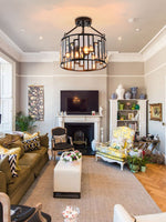 Load image into Gallery viewer, American Retro Industrial Style Iron Birdcage Pendant Lamp