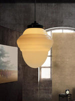 Load image into Gallery viewer, Vintage Art Deco Milk Glass Pendant Light