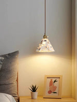 Load image into Gallery viewer, Wabi-sabi Style Water-polished Translucent Stone Retro Pendant Lamp