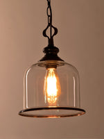 Load image into Gallery viewer, American Vintage Aged Clear Bell Glass Pendant Light