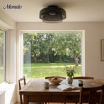 Cargar imagen en el visor de la Galería, Luz de techo empotrada de vidrio multicapa escultórica Verdoma Diseño moderno escandinavo para espacios de vida