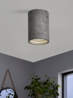 Load image into Gallery viewer, Cylindrical Travertine Lamp - LED Wabi Sabi Ceiling Light for Modern Homes