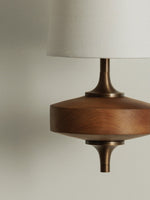 Cargar imagen en el visor de la Galería, Aplique de pared Rowan Retro con pantalla de tela: iluminación clásica de tela para el dormitorio