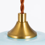 Load image into Gallery viewer, Brass finish cap and braided cord detail