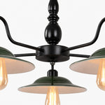 Bild in Gallery-Viewer laden, Green Enamel Industrial Chandelier