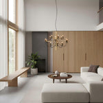 Bild in Gallery-Viewer laden, Tendrila Zeitgenössischer Mehrfachleuchter – Industrieinspirierte Metallaufhängung für Aufenthaltsräume N01