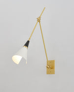 Cargar imagen en el visor de la Galería, Lámpara de pared vintage de metal con brazo oscilante ajustable M23