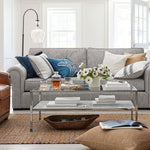 Bild in Gallery-Viewer laden, Lawson Modern Messing Stehlampe – Recycelter Glasschirm für Leseecke oder Schlafzimmer