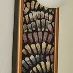 Cargar imagen en el visor de la Galería, Close detail of fabric panel and warm metal edge