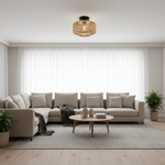 Load image into Gallery viewer, Woven Lantern Boho Radiance Rattan Ceiling Light