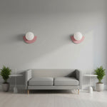 Cargar imagen en el visor de la Galería, Lámpara de Pared Esférica Colorida Macaron Luminosa – Lámpara de Vidrio de Diseño Nórdico para Hogar u Oficina N14