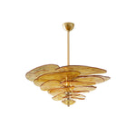 Load image into Gallery viewer, Lotus Leaf Layered Glass Chandelier