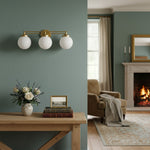 Load image into Gallery viewer, Glorica Glass Modern 3-Light Globe Vanity Wall Light for Bathroom