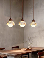 Load image into Gallery viewer, Wabi-sabi Style Water-polished Translucent Stone Retro Pendant Lamp