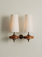 Load image into Gallery viewer, Rowan Retro Fabric Shade Wall Sconce – Classic Fabric Lighting For Bedroom