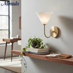 Load image into Gallery viewer, Kysara Soft Linen Shade Sculptural Minimal Wall Lamp for Bedside & Bathroom