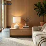 Bild in Gallery-Viewer laden, Lumo Asymmetrische Keramikform - Moderne Ambient-Tischlampe für das Wohnzimmer