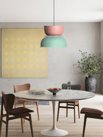 Cargar imagen en el visor de la Galería, Lámpara colgante con pantalla de cuenco de acrílico colorido Macaron