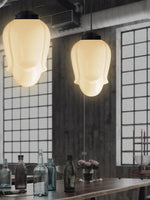 Load image into Gallery viewer, Vintage Art Deco Milk Glass Pendant Light