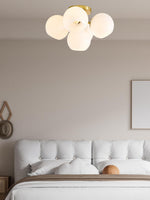 Load image into Gallery viewer, Glass Globe Flush Mount Light - Elegant Modern 5 Globe Ceiling Light