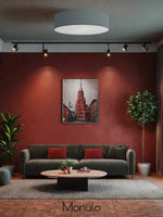 Load image into Gallery viewer, Soft Ceiling Lamp - Fabric & Acrylic Round Light for Ambient Glow