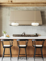 Load image into Gallery viewer, Forvara Metal Drum Rod Pendant Light - Modern Brass Farmhouse Style