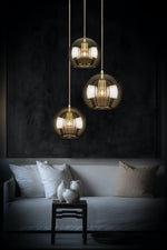Load image into Gallery viewer, Modern Pleated Glass Pendant Light M39