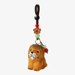Cargar imagen en el visor de la Galería, Hand carved wooden lion hanging ornament natural wood