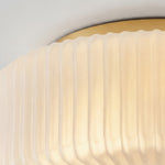 Cargar imagen en el visor de la Galería, Lunorib Lámpara de Techo Acanalada Blanca Lechosa - Lámpara de Vidrio Moderna para Dormitorio