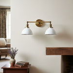 Load image into Gallery viewer, Conique Metal Vintage Dual Shade Wall Sconce – Farmhouse Style Lighting for Bathroom & Hallway