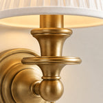 Bild in Gallery-Viewer laden, Rowan No-Wire Pleated Drum Shade Wall Sconce – Plug-In Fabric Wall Light