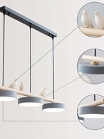 Load image into Gallery viewer, Sienna Bird Pendant Lamp - Wood Design for Scandinavian Kitchen Islands