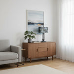 Load image into Gallery viewer, Culletto Rectangular Stained Glass Mosaic – Artisan Style Table Lamp for Bedroom and Hallway Accent Lighting