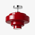 Charger l'image dans la visionneuse de galerie, Koloro Glass Ceiling Light — Layered Rounded Design Lampshade for Hallway or Cloakroom