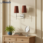 Load image into Gallery viewer, Rowan Elegant White-Linen Shade Wall Lamp – Retro Metal Wall Light for Bedroom & Hallway