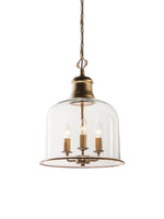 Load image into Gallery viewer, American Vintage Aged Clear Bell Glass Pendant Light