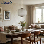 Bild in Gallery-Viewer laden, Eloise Vintage inspiriertes gewelltes Milchglas-Anhänger - modernes Akzentlicht für Küche und Schlafzimmer