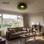 Cargar imagen en el visor de la Galería, Luz de techo empotrada de vidrio multicapa escultórica Verdoma Diseño moderno escandinavo para espacios de vida