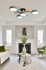 Load image into Gallery viewer, Multihead Disc Morandi Color Branch Ceiling Light
