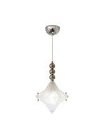 Load image into Gallery viewer, Art Deco Star Pendant Light - Frosted Glass Pendant with Geometric Style - Astris Elara