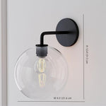 Load image into Gallery viewer, Selvion Art-Glass Globe Wall Sconce – Elegant Modern Wall Light for Bathrooms, Halls & Living Spaces