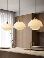 Load image into Gallery viewer, Modern Milk Glass Pendant Light