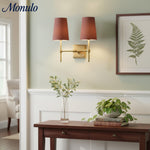 Load image into Gallery viewer, Rowan Elegant White-Linen Shade Wall Lamp – Retro Metal Wall Light for Bedroom & Hallway